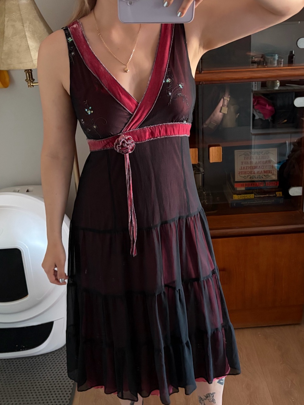 Vintage 90’s Johnathan Martin Whimsigoth Silk Dress